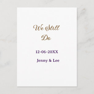 We still do bruin roze naam datum jaar boho retro briefkaart