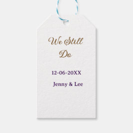 We still do bruin roze naam datum jaar boho retro  cadeaulabel
