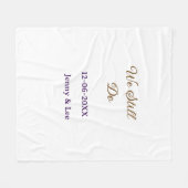 We still do bruin roze naam datum jaar boho retro fleece deken (Voorkant (Horizontaal))