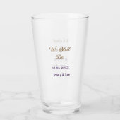 We still do bruin roze naam datum jaar boho retro glas (Achterkant)