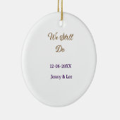 We still do bruin roze naam datum jaar boho retro  keramisch ornament (Rechts)