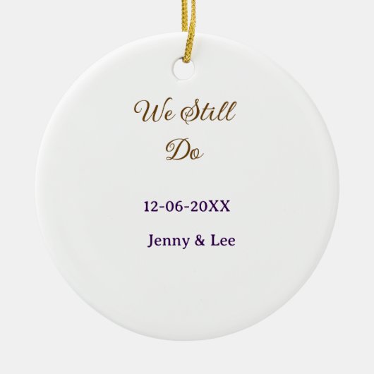 We still do bruin roze naam datum jaar boho retro  keramisch ornament (Voorkant)