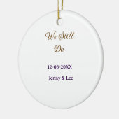 We still do bruin roze naam datum jaar boho retro  keramisch ornament (Links)