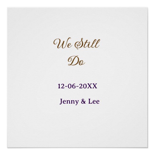 We still do bruin roze naam datum jaar boho retro  perfect poster (Voorkant)