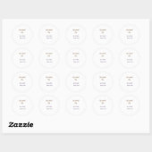 We still do bruin roze naam datum jaar boho retro ronde sticker (Vel)