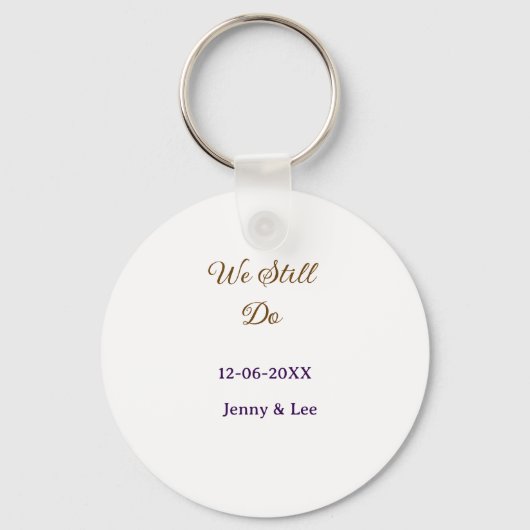 We still do bruin roze naam datum jaar boho retro sleutelhanger (Voorkant)