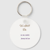 We still do bruin roze naam datum jaar boho retro sleutelhanger (Achterkant)