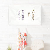 We still do bruin roze naam datum jaar boho retro  spandoek (Insitu)