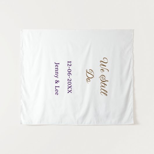 We still do bruin roze naam datum jaar boho retro  wandkleed (Voorkant (horizontaal))