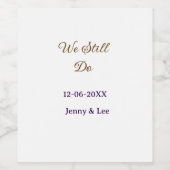 We still do bruin roze naam datum jaar boho retro  wijn etiket (Enkel label)