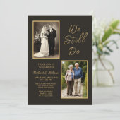 We Still Do Charcoal Gold 50th Anniversary Kaart (Staand voorkant)