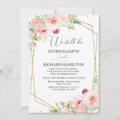 We Still Do Elegant Blush Floral Huwelijksbelofte  Kaart (Voorkant)