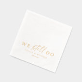 We Still Do Elegant Wedding Anniversary Gold Folie Servetten (Links)