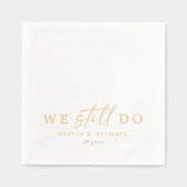 We Still Do Elegant Wedding Anniversary Gold Folie Servetten (Voorkant)