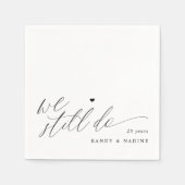 We Still Do Elegant Wedding Anniversary Servet (Voorkant)