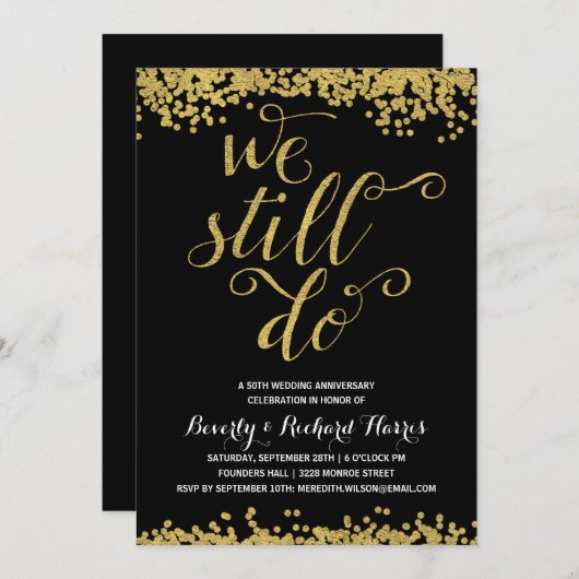 We Still Do | Feestelijke verjaardag met nep goud  Kaart (Voorkant / Achterkant)