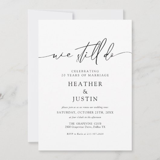 We Still Do Foto Huwelijksbelofte Vernieuwing Uitn Save The Date (Voorkant)