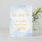 We Still Do | Gouden jubileum, Huwelijksgeloften h Folie Uitnodiging (Staand Voorkant)
