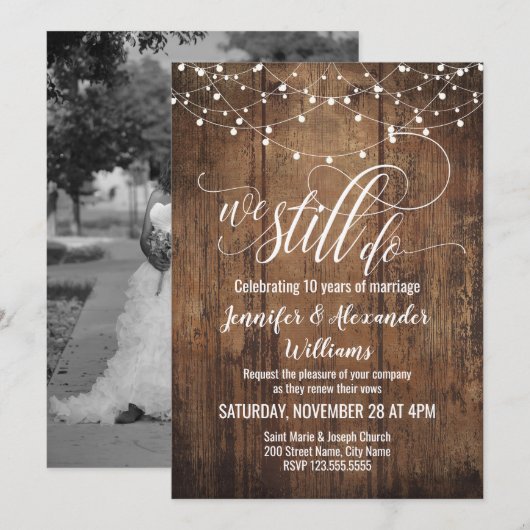 We Still Do Hernieuwing van de Geloften Kaart (Voorkant / Achterkant)