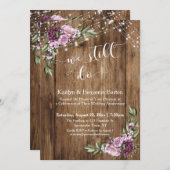 We Still Do, Houten Roze Bloem Bloemige Trouwdag Kaart (Voorkant / Achterkant)