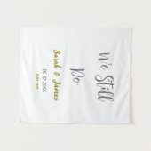 We still do huwelijksjubileum eenvoudig grijs goud wandkleed (Voorkant (horizontaal))