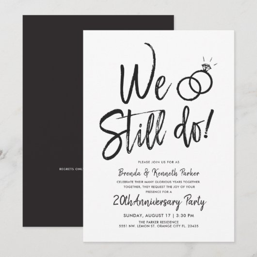 We Still Do Jubileum | Hernieuwing van geloften Sc Kaart (Voorkant / Achterkant)