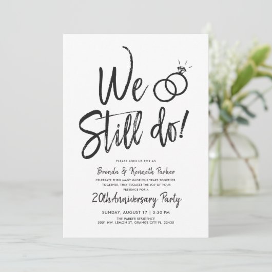 We Still Do Jubileum | Huwelijksgeloften Vernieuwi Kaart (Staand voorkant)