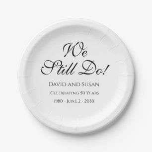 We Still Do! Jubileum Papieren Borden Bordje