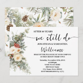 We Still Do Jubileum Winter Wit Bloemendecoratie Kaart