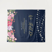 We Still Do | Kerstverlichting 50e trouwdag Wandkleed (Voorkant (horizontaal))