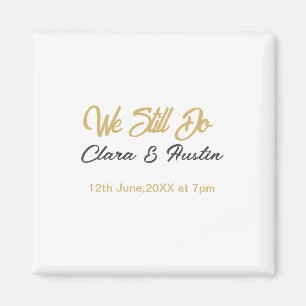 We still do koppel naam datum champagne goud gelof magneet