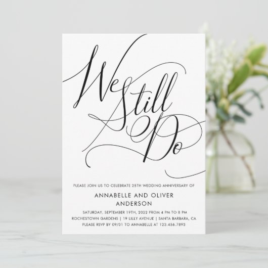 We Still Do | Minimalistische trouwdagkaart Kaart (Staand voorkant)