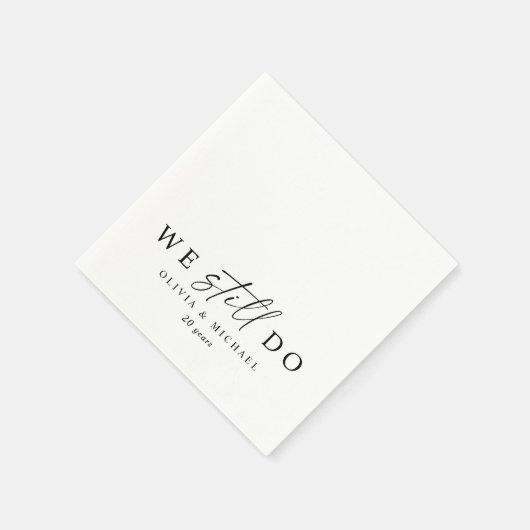 We Still Do Modern Anniversary Black and White Servet (Hoek)