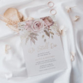 We Still Do Rose Gold Blush Bloemrijke Huwelijksbe Folie Uitnodiging