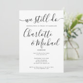 We Still Do Script Vow Vernieuwing Jubileum Foto Kaart (Staand voorkant)