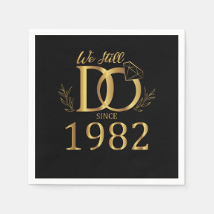 We Still Do Sinds 1982 Trouwen Huwelijk Jubileum Servet