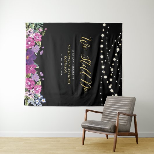 We Still Do | Slingerende Trouwdag-herdenking Wandkleed (In Situ (horizontaal))