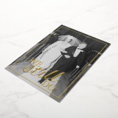 We Still Do - Trouwjubileum Foto en Goud Folie Uitnodiging (Gedraaid)