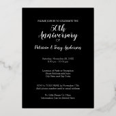 We Still Do - Trouwjubileum Foto en Goud Folie Uitnodiging (Achterkant)