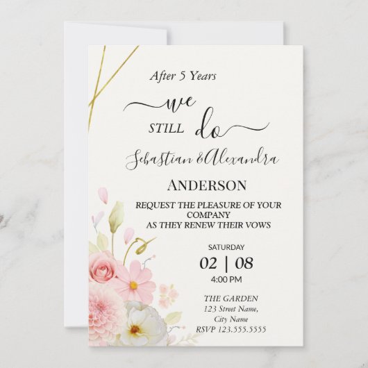We still Do Vernieuwing Huwelijksgeloften Jubileum Kaart (Voorkant)