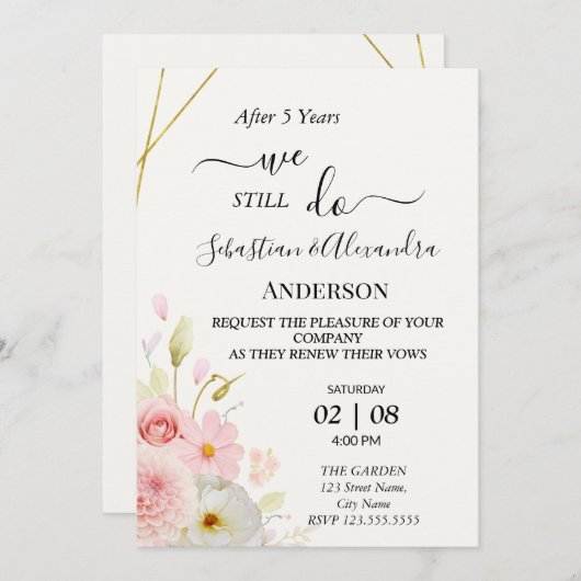 We still Do Vernieuwing Huwelijksgeloften Jubileum Kaart (Voorkant / Achterkant)