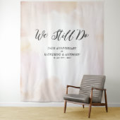 We Still Do | Waterverf Trouwverjaardag Wandkleed (In situ)