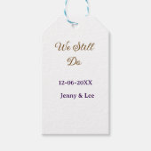 We still doen roze bruin naam datum jaar boho retr cadeaulabel (Voorkant)