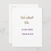 We still doen roze naam datum jaar boho retro s aankondigingskaart (Voorkant / Achterkant)