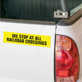 We stoppen bij alle Bumperstickers van spoorwegove (Op Truck)