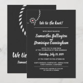 We stropdassen de uitnodiging voor het huwelijk. (Voorkant / Achterkant)