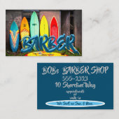 We Surven op zondag en op maandag op een blauwe pl Visitekaartje (Voorkant / Achterkant)