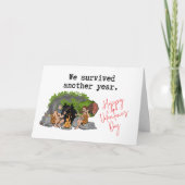 We Survived Another Year Funny Valentine’s Kaart (Voorkant)