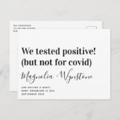 We testten positief Funny Pregnancy Announding Aankondigingskaart (Voorkant / Achterkant)