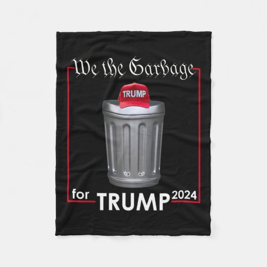 We The Garbyge voor Trump 2024 Funny Garge Man kos Fleece Deken (Voorkant)